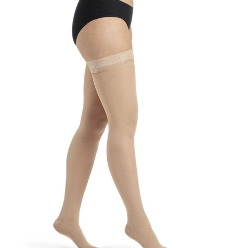 Sigvaris Highlight for women Schenkelstrümpfe skin Seitenansicht - Komfort