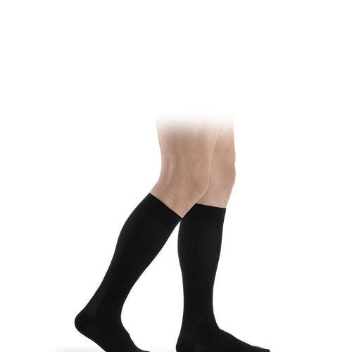Sigvaris Highlight for men Kniestrümpfe schwarz Seitenansicht – pflegeleicht