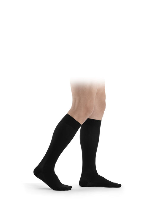 Sigvaris Highlight for men Kniestrümpfe schwarz Seitenansicht – pflegeleicht