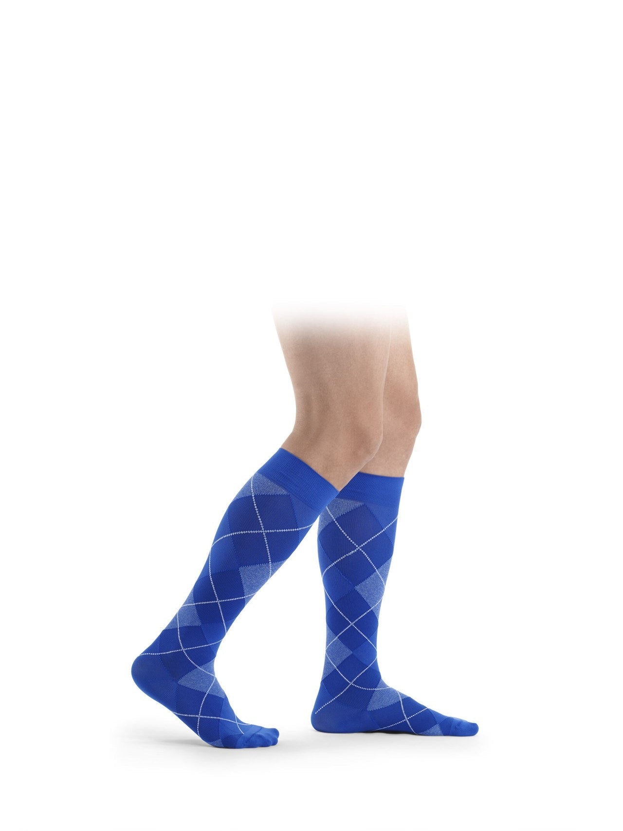 Sigvaris Microfiber Shades for men Kniestrümpfe royal Seitenansicht – atmungsaktiv