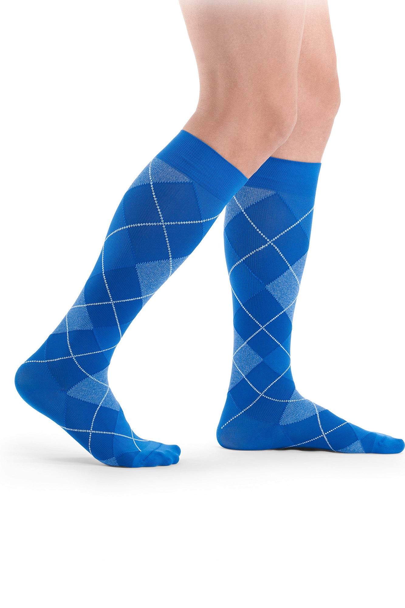 Sigvaris Microfiber Shades for men Kniestrümpfe royal Seitenansicht – atmungsaktiv