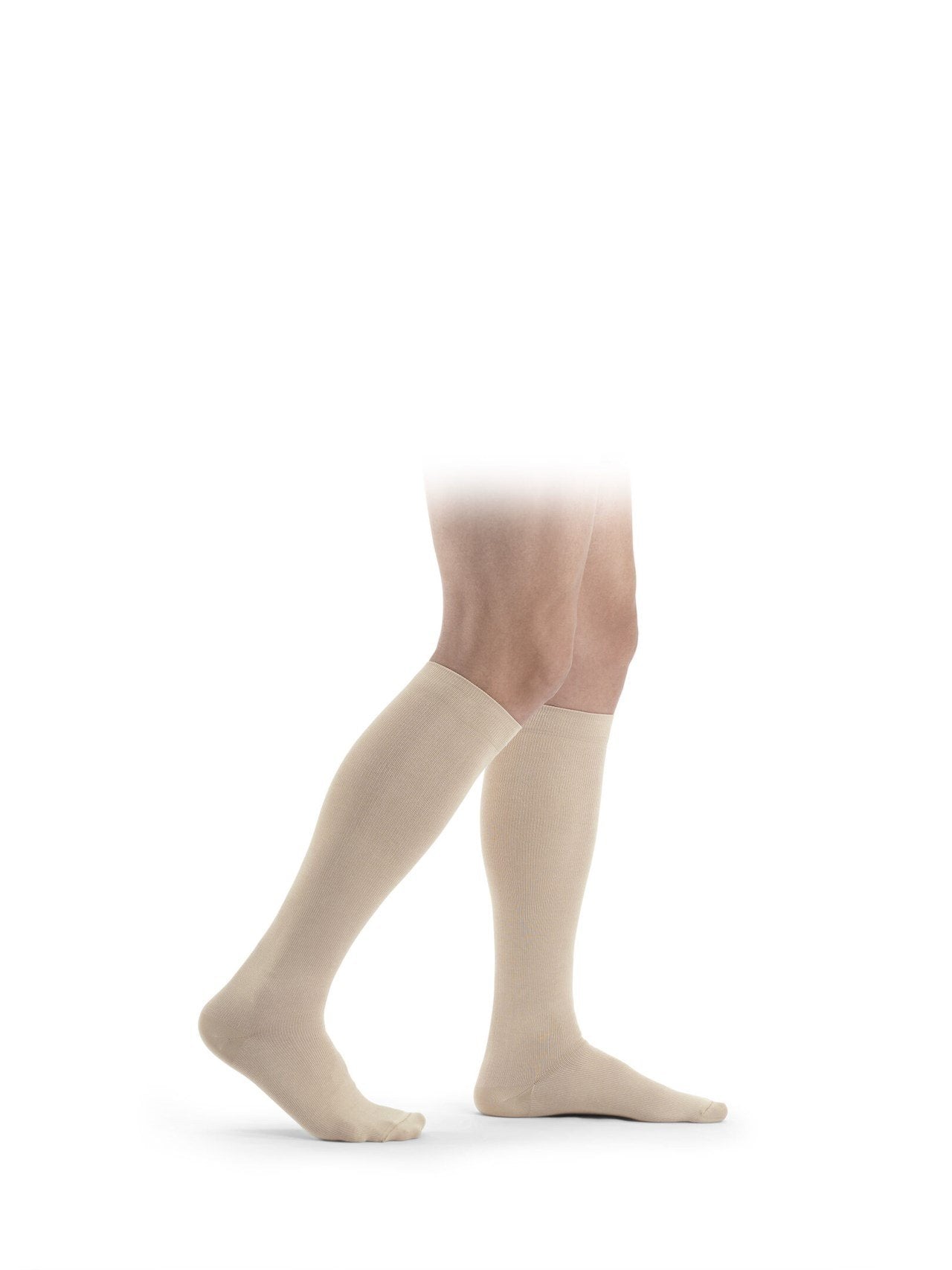 Sigvaris Samson Kniestrümpfe beige Seitenansicht – Baumwolle