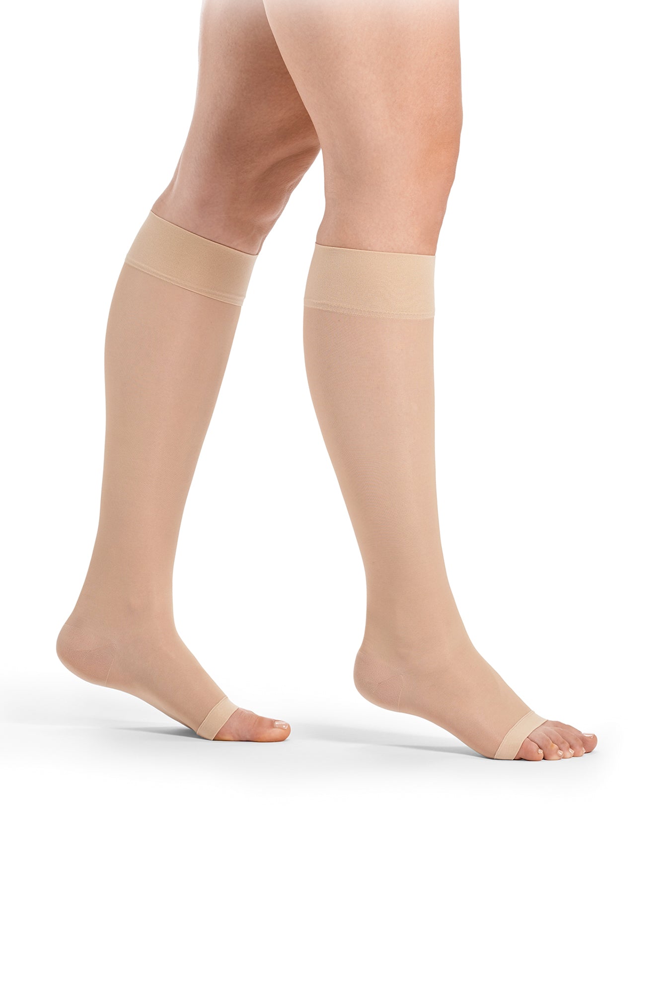DELILAH 140D mesh Kniestrümpfe offene Fussspitze