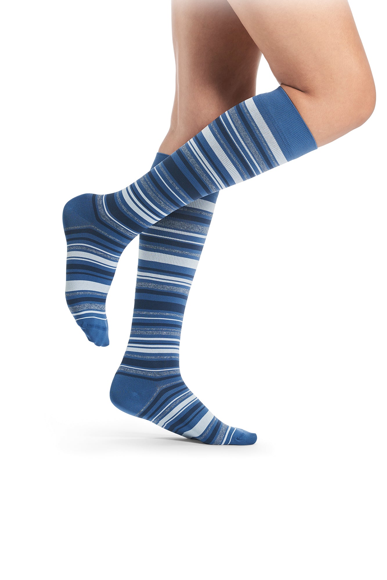 Sigvaris Microfiber Shades for women Kniestrümpfe jeans Seitenansicht – atmungsaktiv