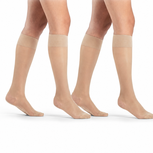 DELILAH 140D mesh Kniestrümpfe Doppelpack