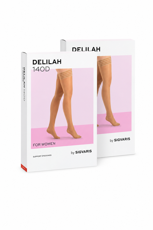 DELILAH 140D mesh Kniestrümpfe offene Fussspitze Doppelpack