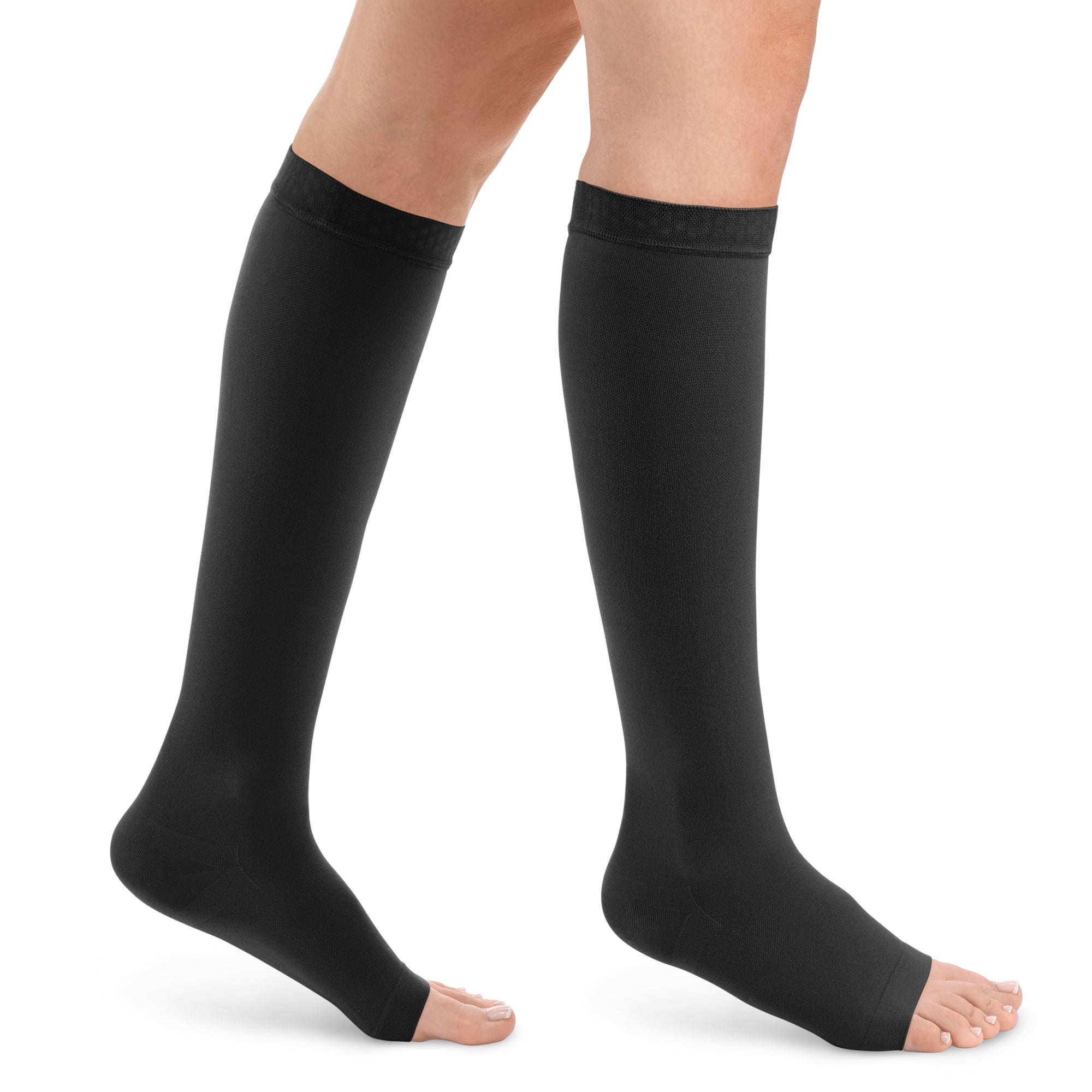 DYNAVEN Classic Kniestrümpfe offene Fussspitze