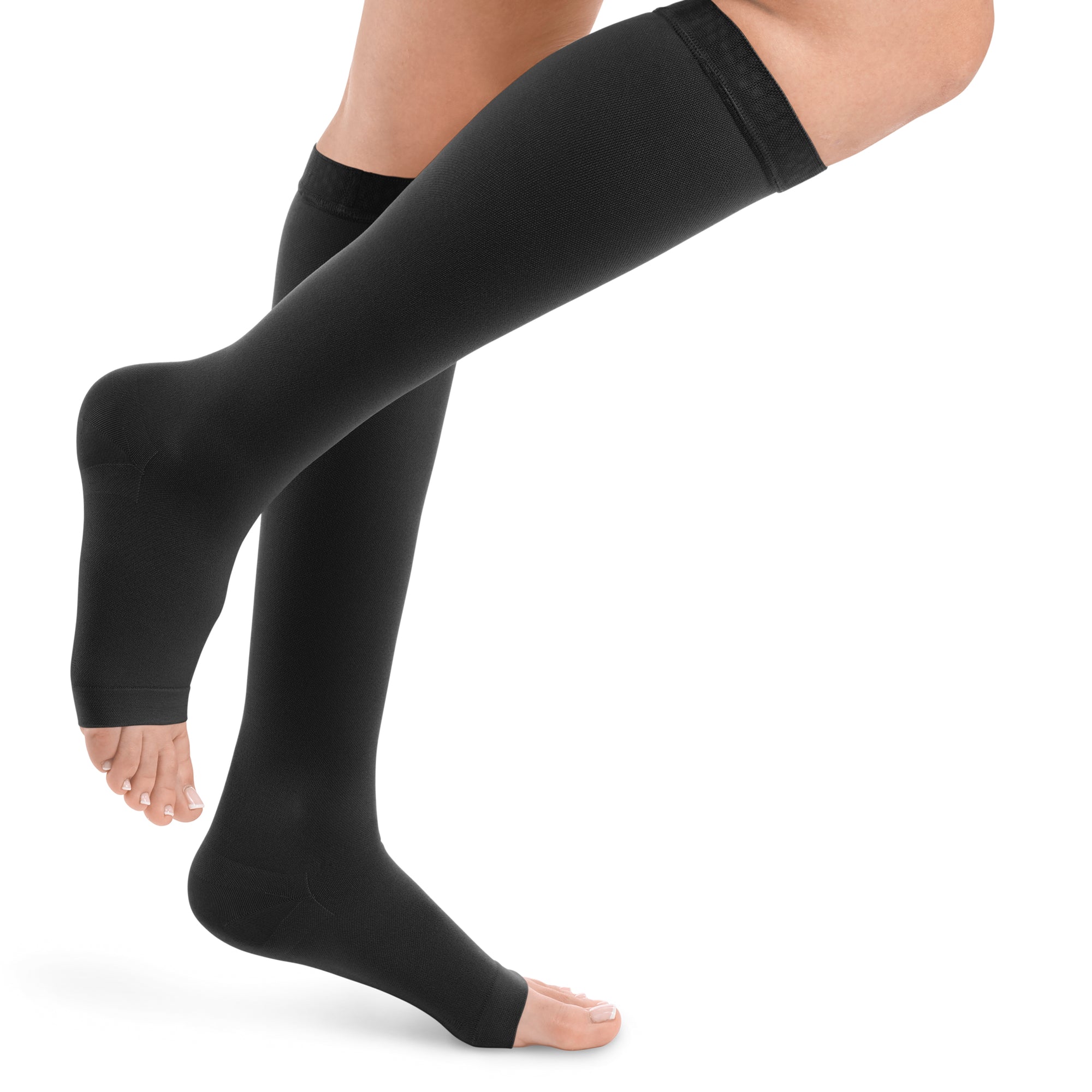 DYNAVEN Classic Kniestrümpfe offene Fussspitze