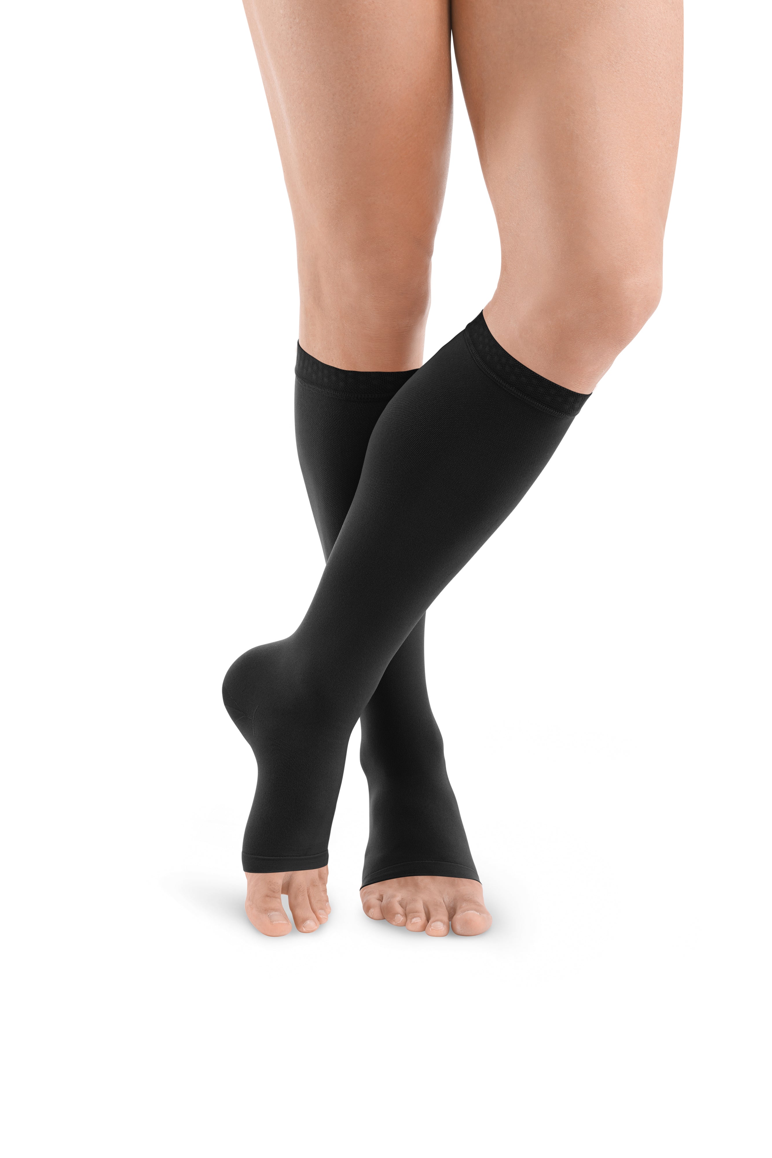 DYNAVEN Classic Kniestrümpfe offene Fussspitze