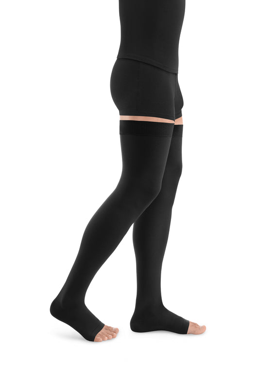 DYNAVEN Classic Schenkelstrümpfe offene Fussspitze