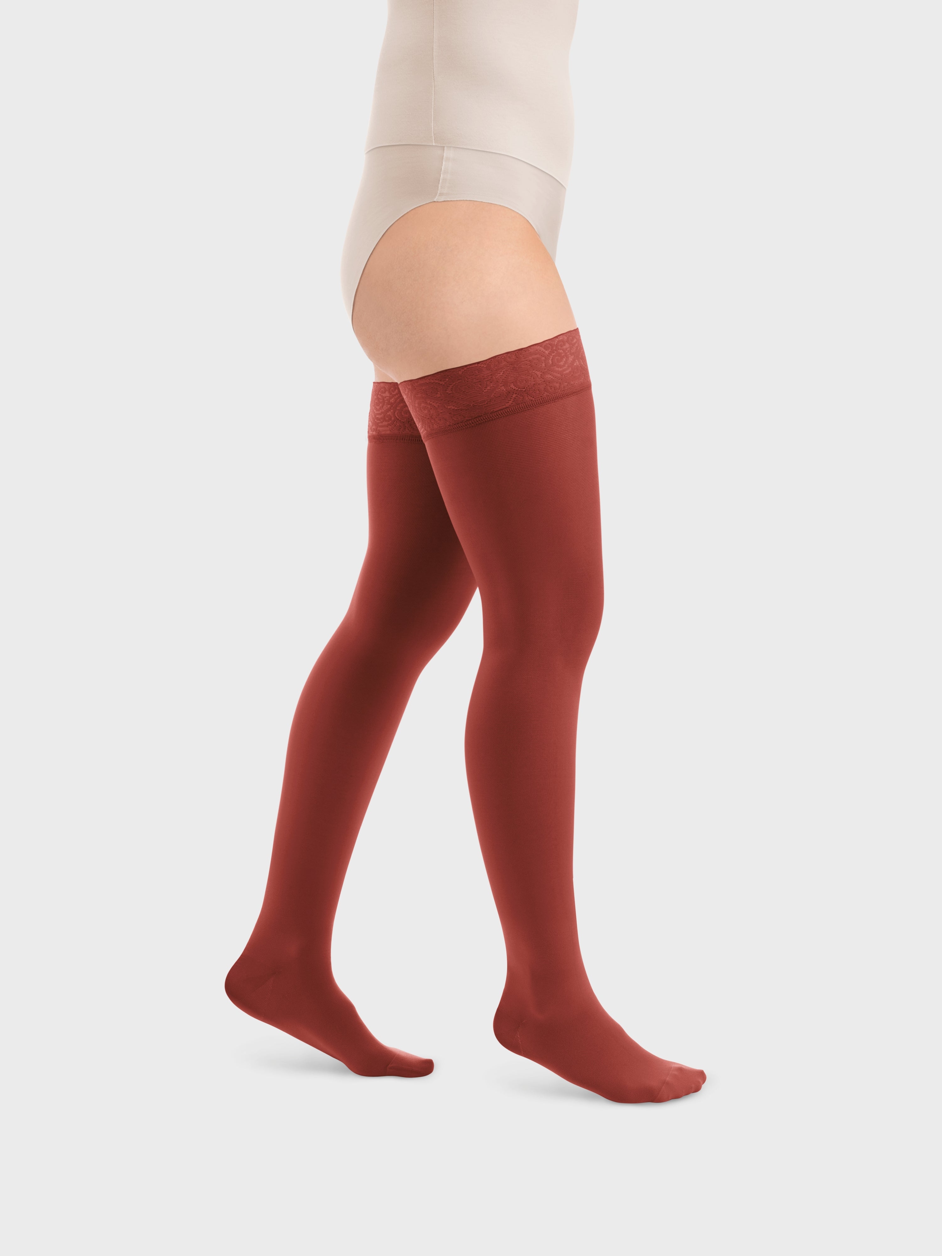 Style SEMITRANSPARENT Schenkelstrümpfe