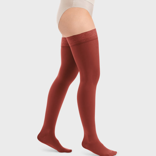 Style SEMITRANSPARENT Schenkelstrümpfe