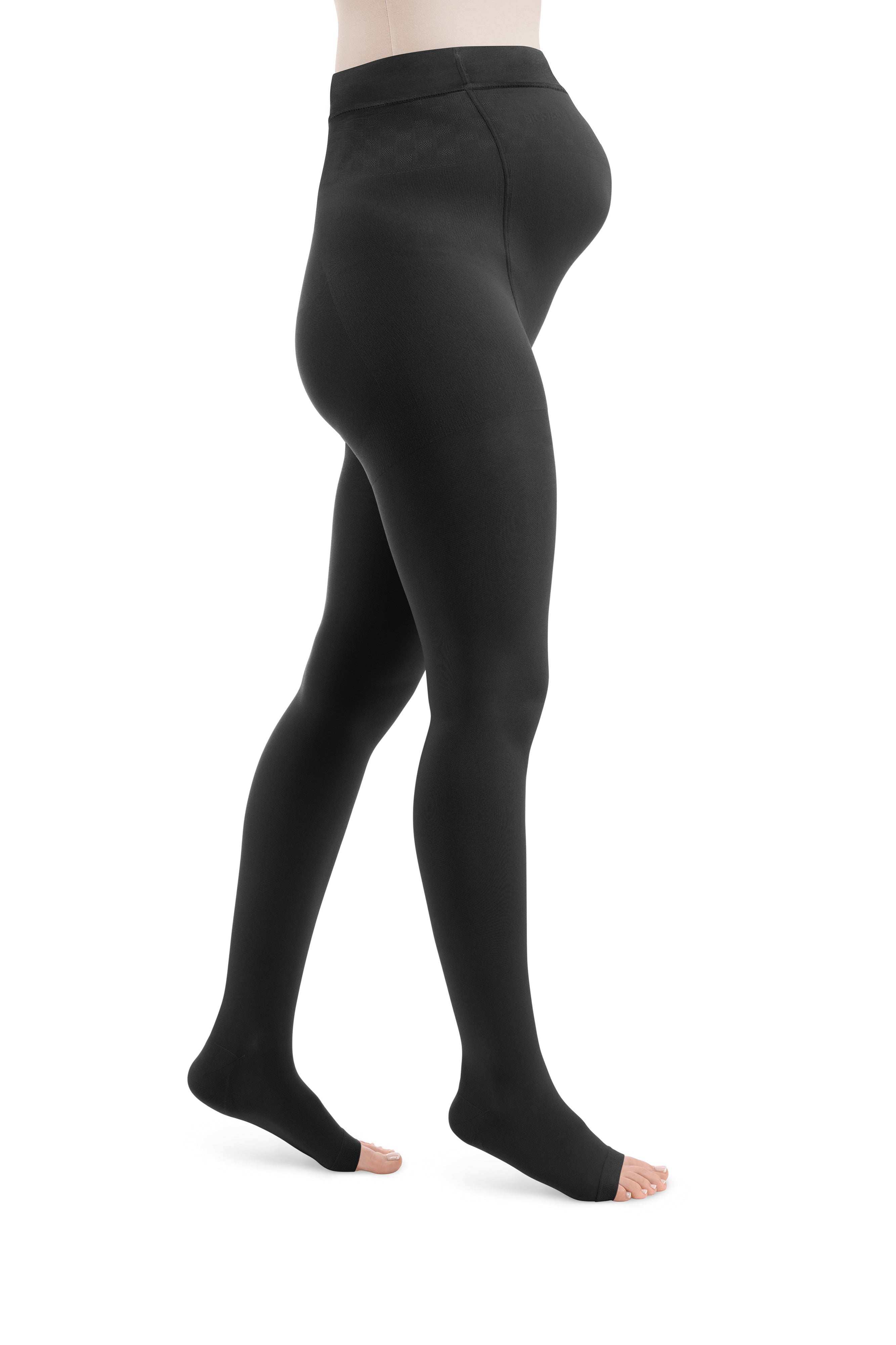 Style SEMITRANSPARENT Strumpfhosen Maternity offene Fussspitze