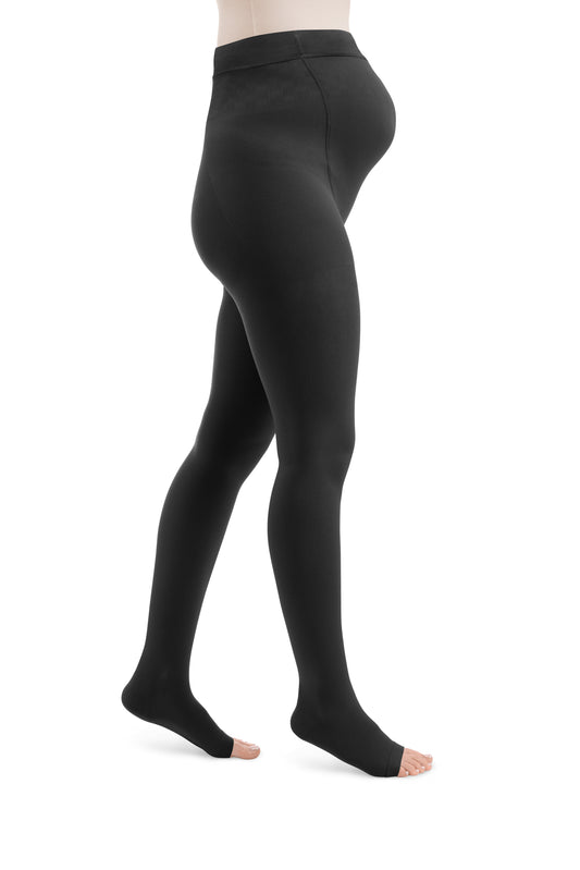 Style SEMITRANSPARENT Strumpfhosen Maternity offene Fussspitze