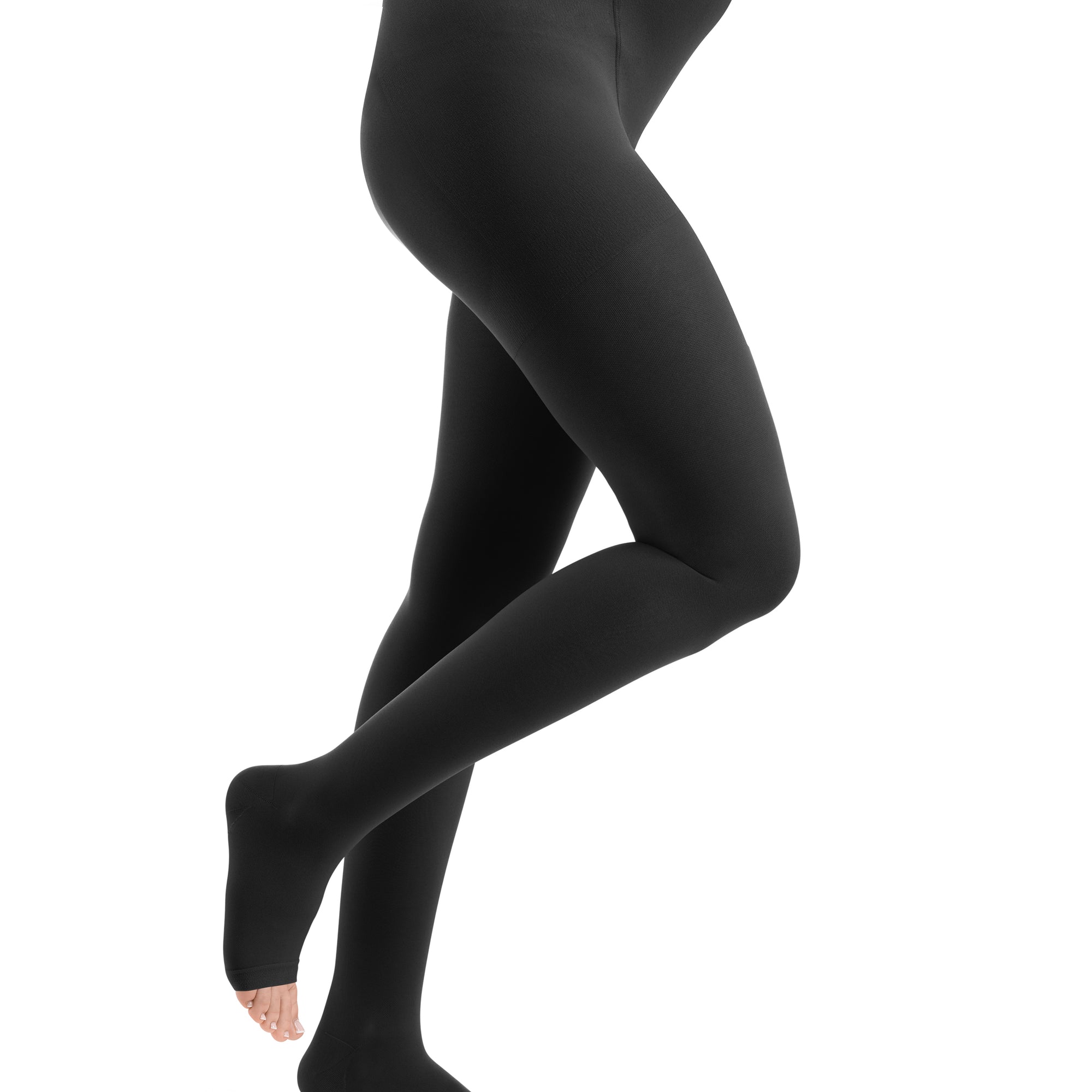 Style SEMITRANSPARENT Strumpfhosen Maternity offene Fussspitze