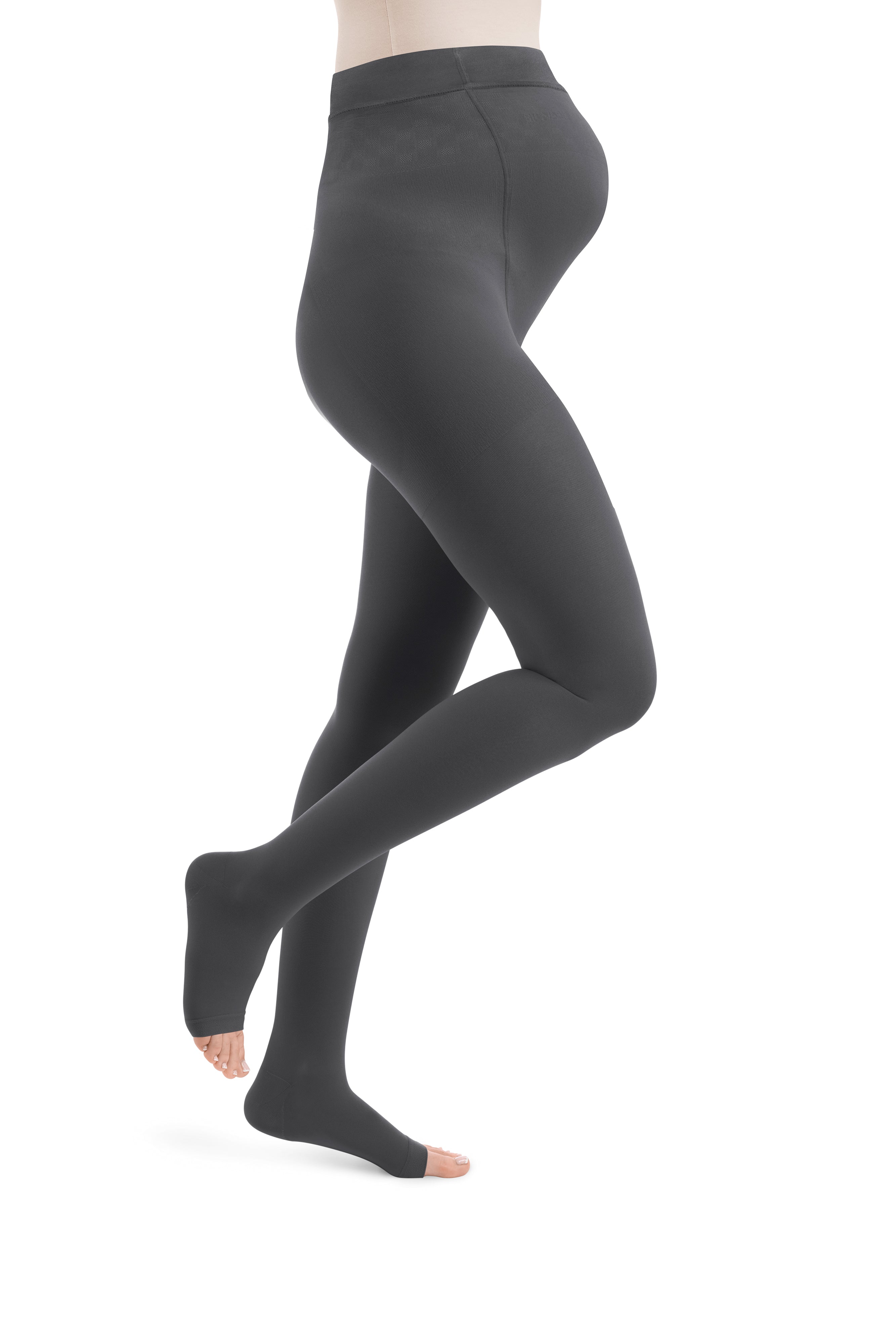 Style SEMITRANSPARENT Strumpfhosen Maternity offene Fussspitze