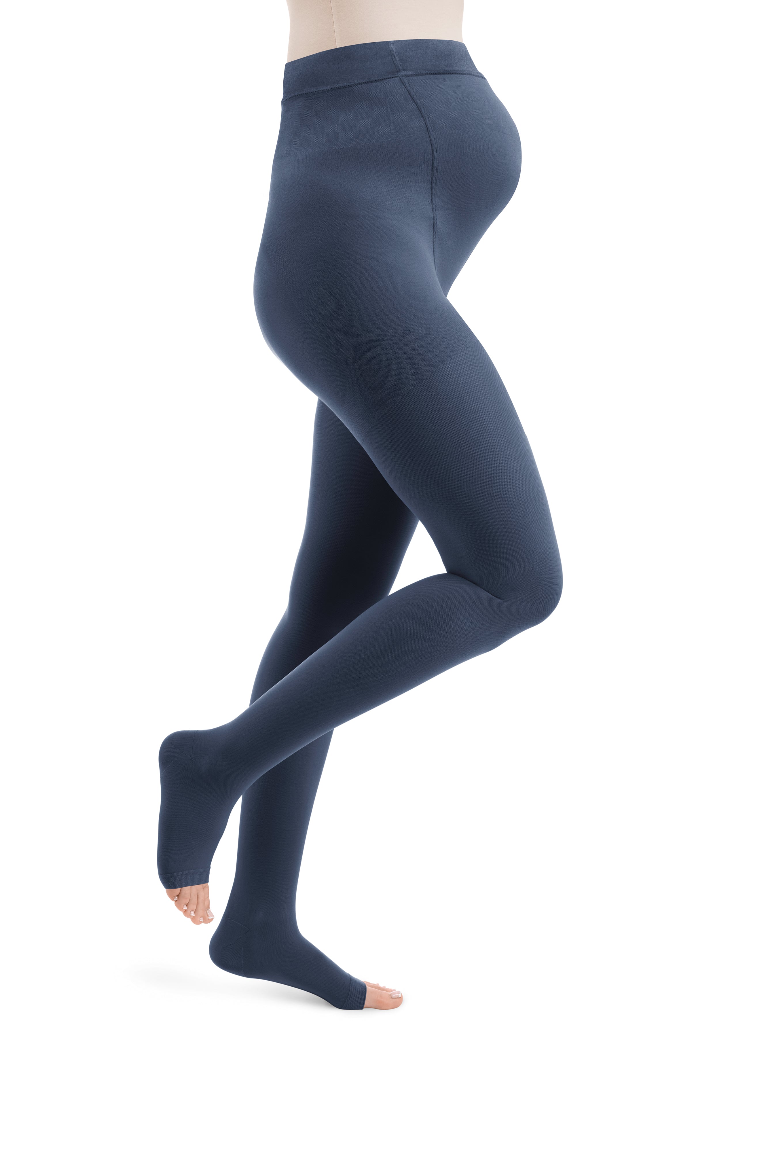 Style SEMITRANSPARENT Strumpfhosen Maternity offene Fussspitze