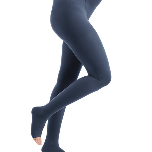 Style SEMITRANSPARENT Strumpfhosen Maternity offene Fussspitze