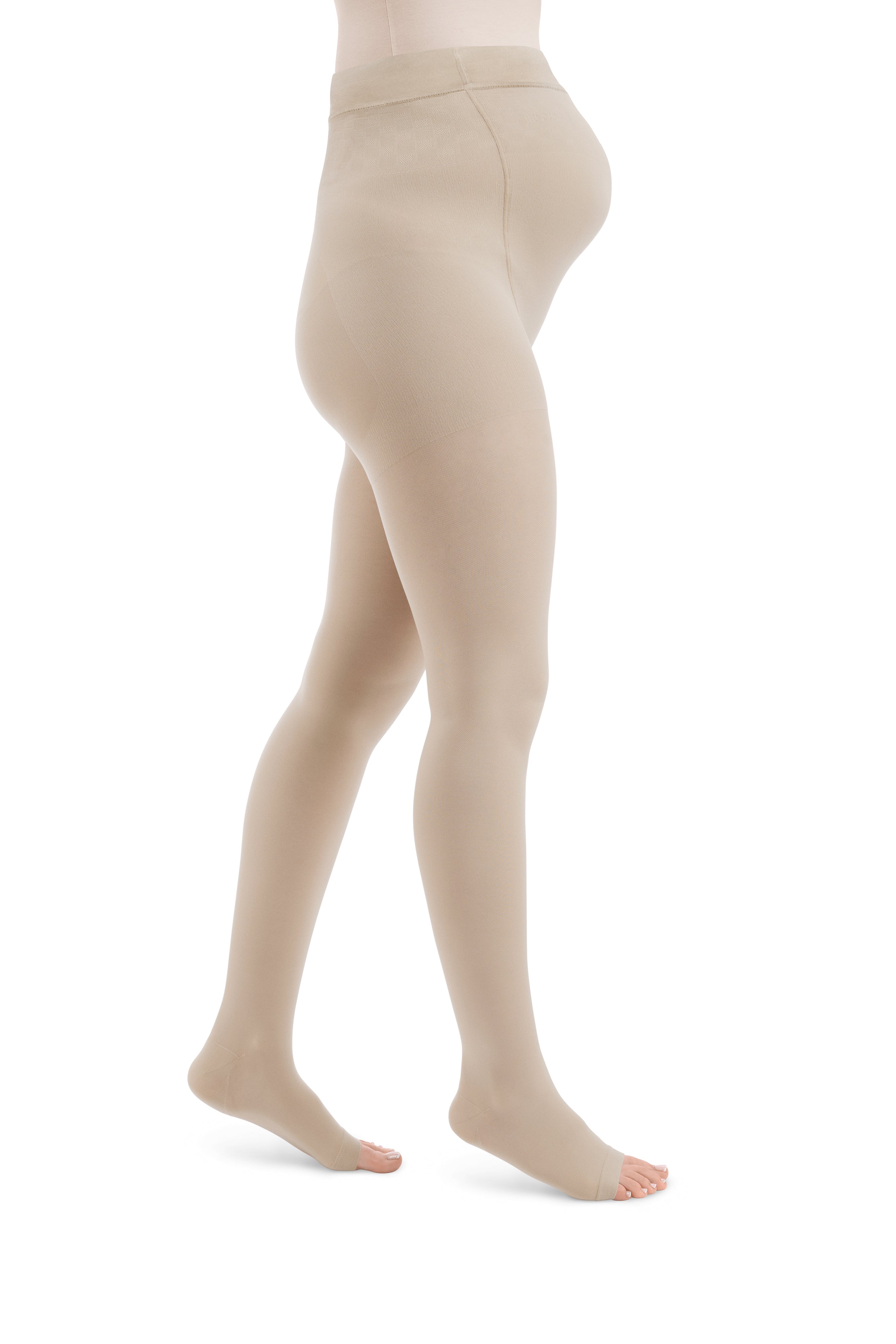 Style SEMITRANSPARENT Strumpfhosen Maternity offene Fussspitze