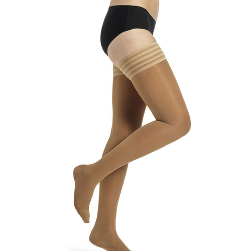 DELILAH 140D mesh Schenkelstrümpfe