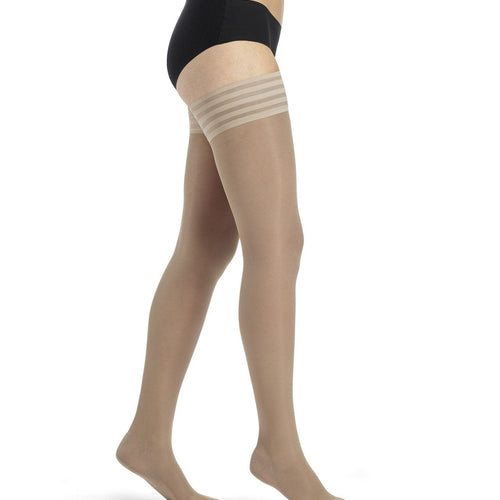 DELILAH 140D mesh Schenkelstrümpfe