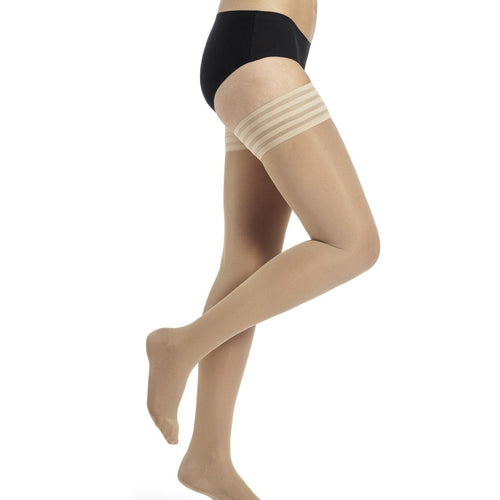 DELILAH 140D mesh Schenkelstrümpfe