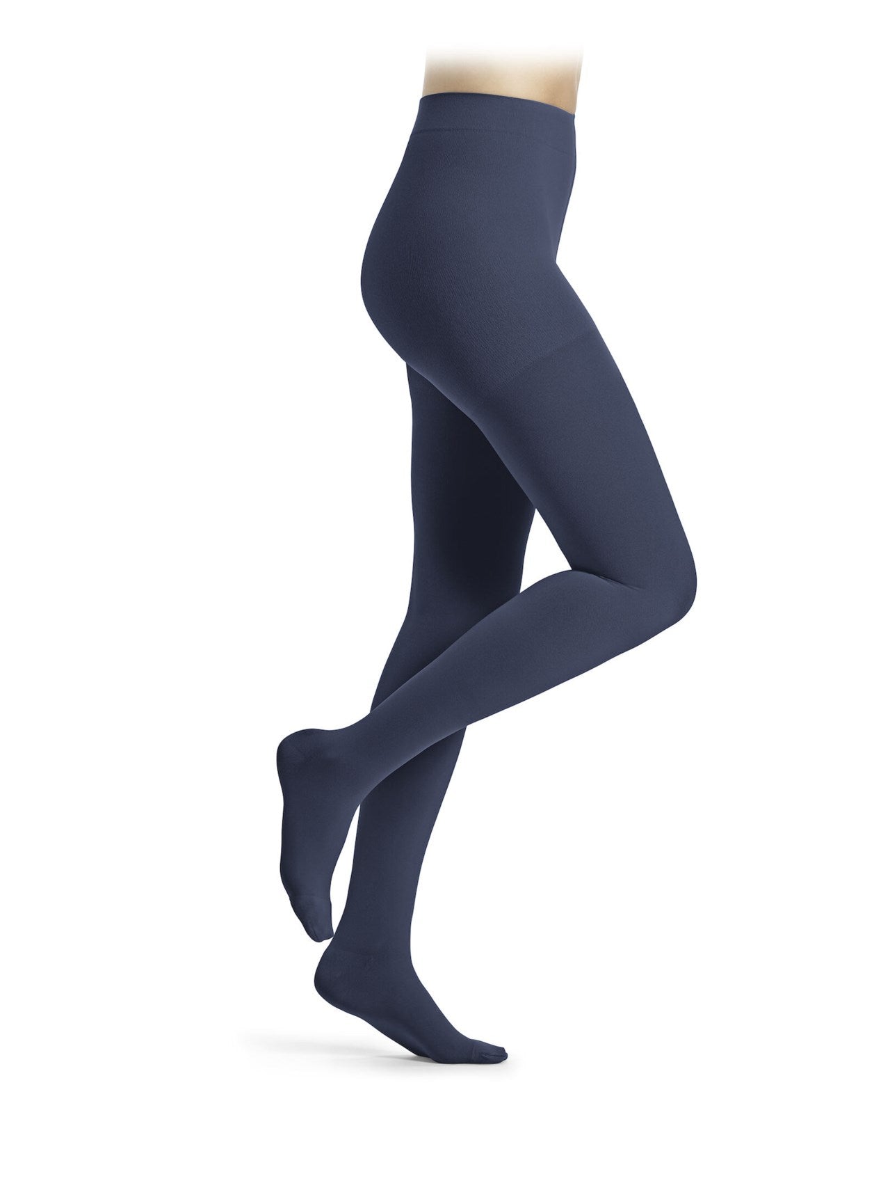 Sigvaris Essential COMFORTABLE Strumpfhosen marineblau, blickdicht, seitliche Ansicht - position 1