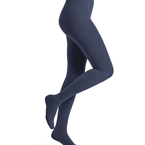 Sigvaris Essential COMFORTABLE Strumpfhosen marineblau, blickdicht, seitliche Ansicht - position 1