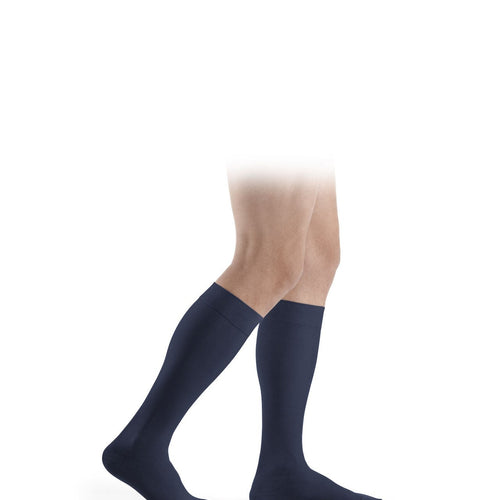 Sigvaris Essential COMFORTABLE Kniestrumpf marineblau, seitliche Ansicht - position 3