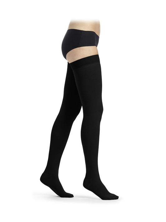 Dynaven CLASSIC Schenkelstrümpfe schwarz, Kompressionsstrumpf für Unterschenkel und Oberschenkel, seitliche Ansicht - position 1