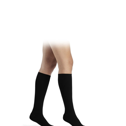 Sigvaris Essential COMFORTABLE Kniestrümpfe schwarz, seitliche Ansicht - position 3