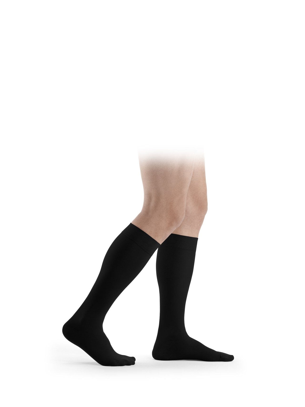 Sigvaris Essential COMFORTABLE Kniestrümpfe schwarz, seitliche Ansicht - position 1