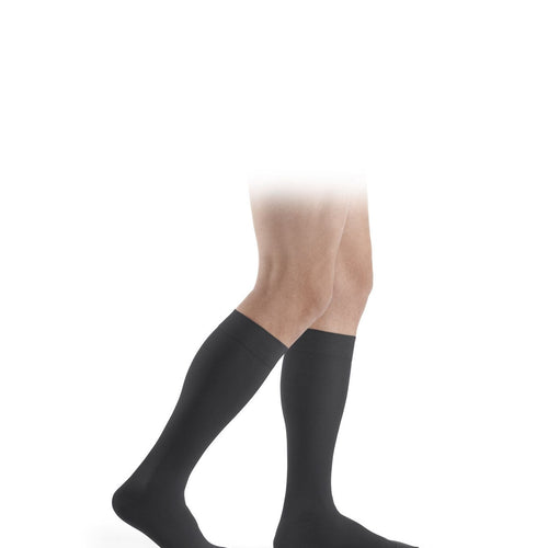 Sigvaris Essential COMFORTABLE Kniestrümpfe grau, seitliche Ansicht - position 1