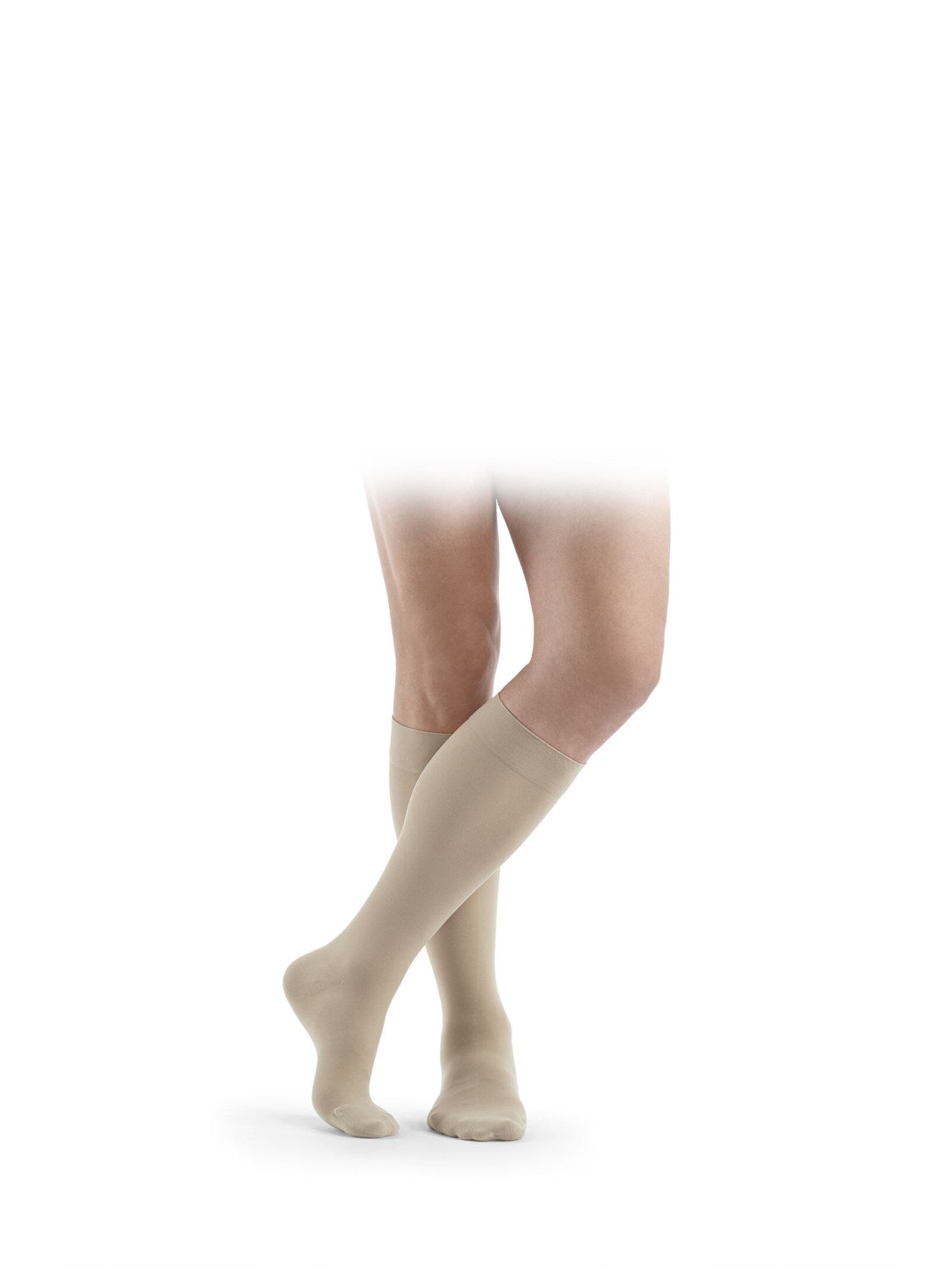 Sigvaris Essential COMFORTABLE Kniestrümpfe in savanne beige, seitliche Ansicht - position 2