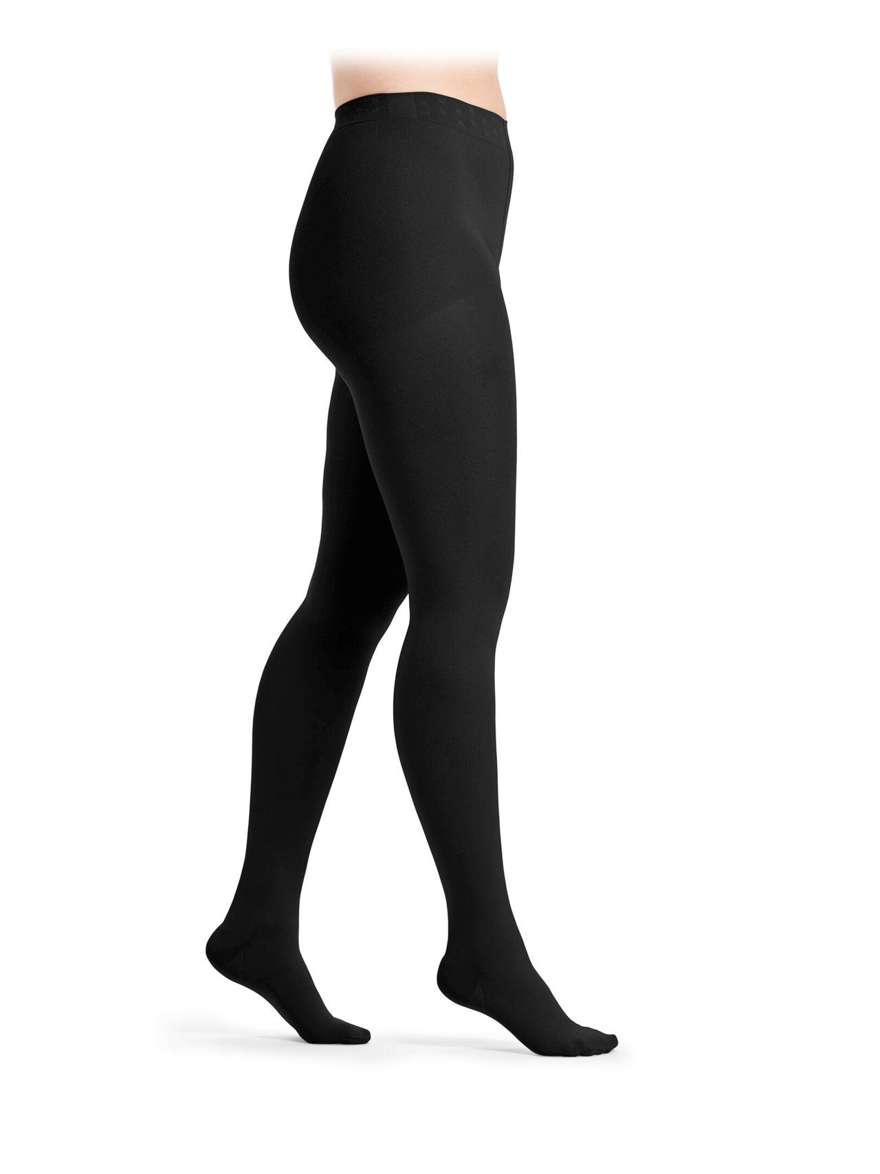 Sigvaris Style SEMITRANSPARENT schwarze semitransparente Strumpfhosen, Ansicht von vorne - position 1